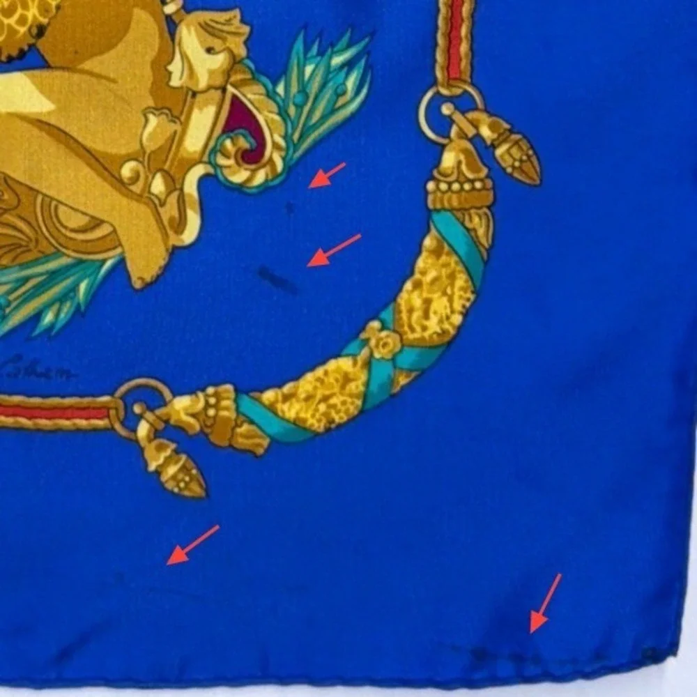 Hermes Paris Hommage a Charles Garnier Silk Scarf Blue Gold Bergdorf Goodman